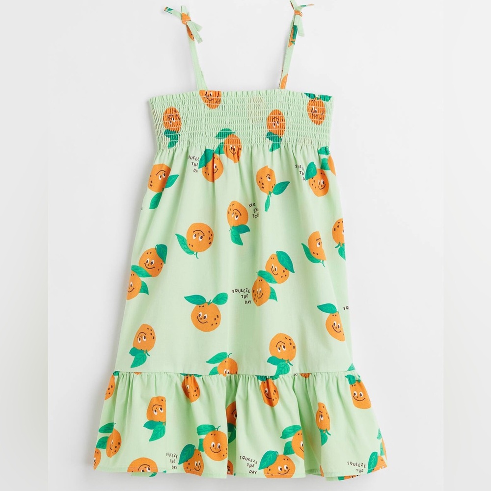 Girls Cotton Smocked Dress